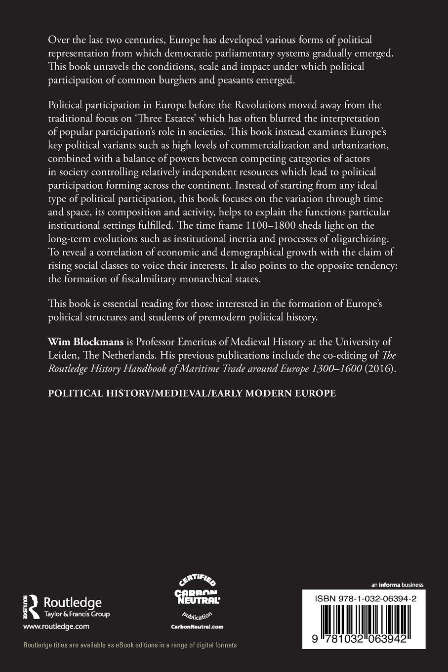 Voice of the People? Political Participation before the Revolutions
