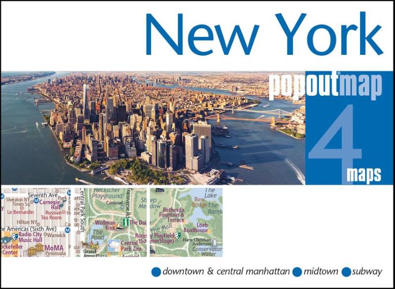 New York PopOut Map - pocket size, pop up map of new york city