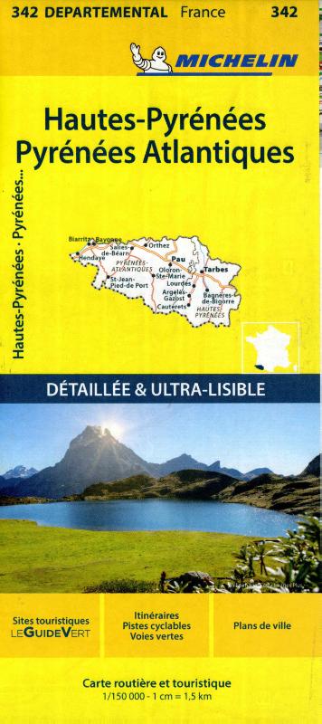 Hautes-Pyrenees Pyrenees-Atlantiques - Michelin Local Map 342