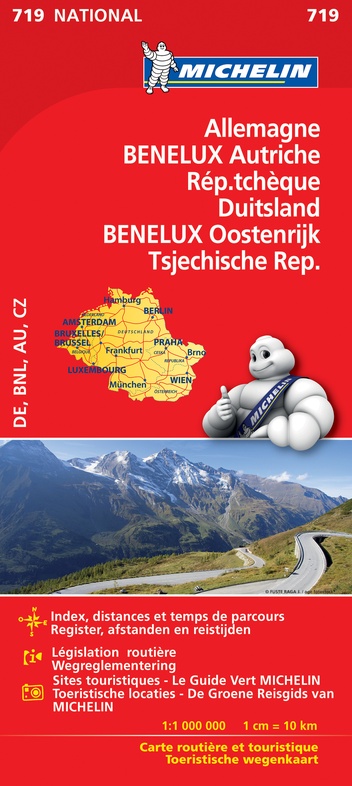Michelin Wegenkaart 719 Duits/Oost/Tsjech/BeNeLux