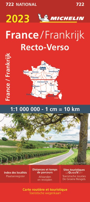 Michelin Wegenkaart 722 Frankrijk 2-zijdig (RV) 2023