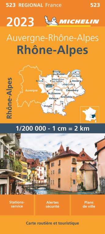 Michelin Wegenkaart 523 Rhône-Alpes 2023