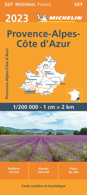 Michelin Wegenkaart 527 Provence - Cote-d'Azur 2023