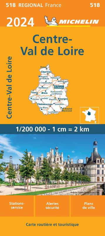 Michelin Wegenkaart 518 Centre - Val de Loire