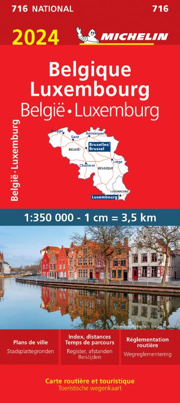 Michelin Wegenkaart 716 België & Luxemburg 2024