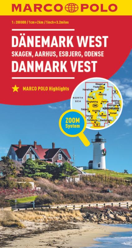 Marco Polo Wegenkaart Denemarken West - Skagen