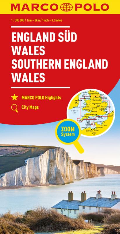 Marco Polo Wegenkaart Zuid-Engeland / Wales
