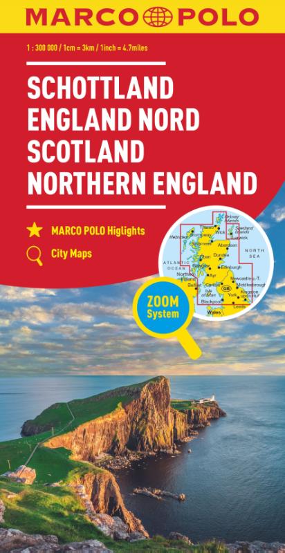 Marco Polo Wegenkaart Schotland & Noord-Engeland