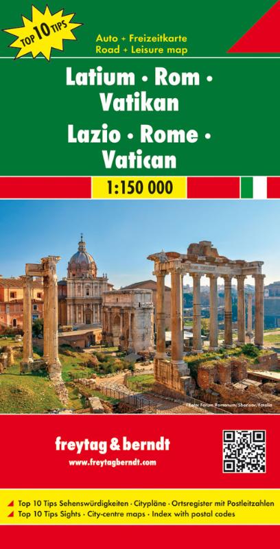 Lazio - Rome - Vatican Road Map 1:150 000