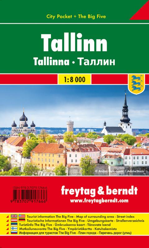 Tallinn, Stadtplan 1:10.000, City Pocket + The Big Five