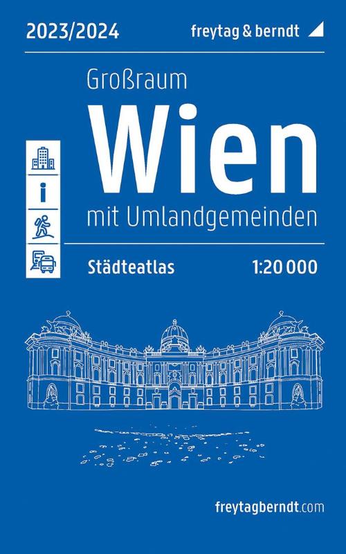 Wien Großraum, Städteatlas 1:20.000, 2023/2024, freytag & berndt