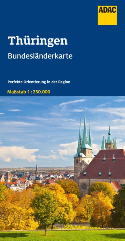 ADAC Bundesländerkarte Deutschland 08 Thüringen 1:250.000