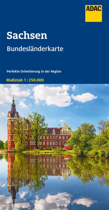 ADAC Bundesländerkarte Deutschland 09 Sachsen 1:250.000