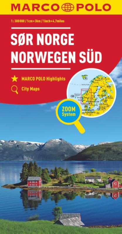 Marco Polo Wegenkaart Noorwegen Zuid