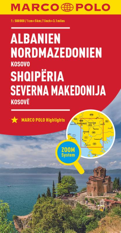 Marco Polo Wegenkaart Albanië, Noord-Macedonië