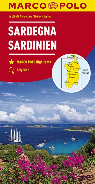 MARCO POLO Karte Italien 15. Sardinien 1:200 000