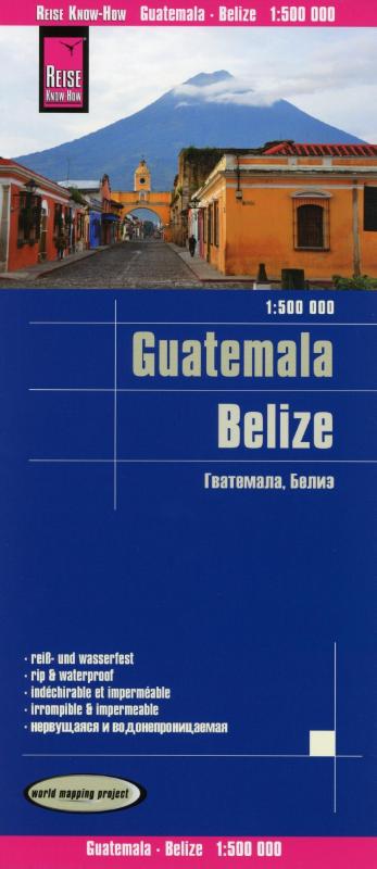 Reise Know-How Landkarte Guatemala, Belize 1 : 500 000