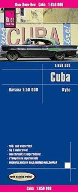 Reise Know-How Landkarte Kuba / Cuba (1:650.000) mit Havanna (1:50.000)