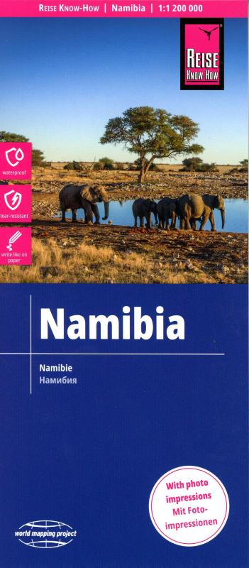 Reise Know-How Landkarte Namibia 1 : 1.200.000