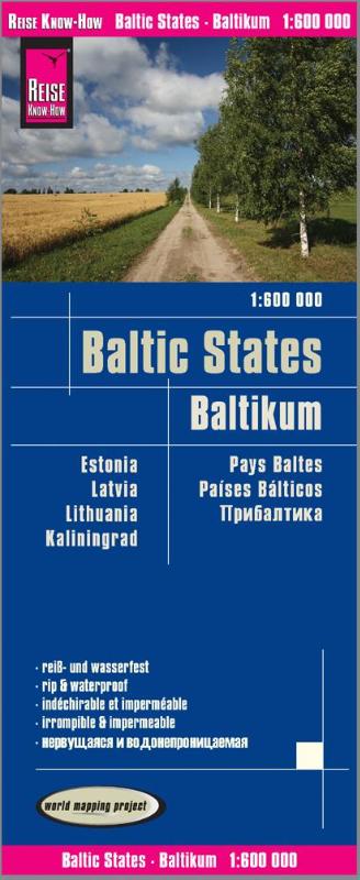 Reise Know-How Landkarte Baltikum / Baltic States (1:600.000) : Estland, Lettland, Litauen und Region Kaliningrad