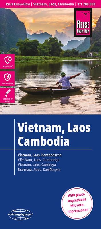 Reise Know-How Landkarte Vietnam, Laos, Kambodscha (1:1.200.000)