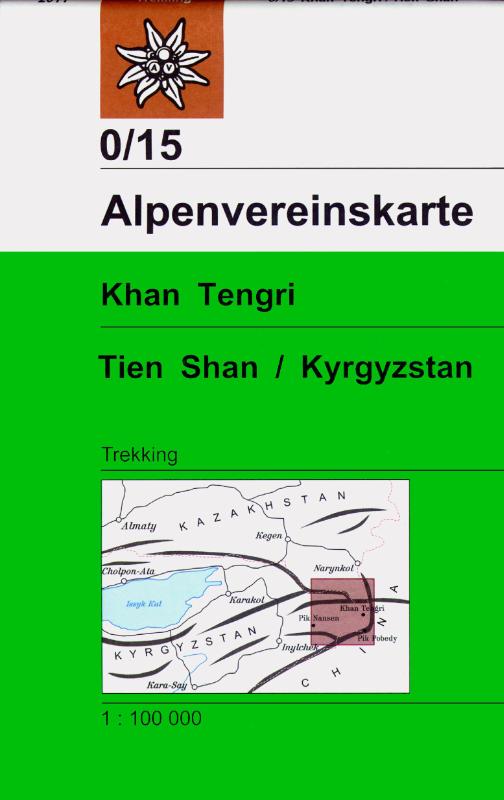 DAV Alpenvereinskarte 0/15 Khan Tengri, Tien Shan / Kyrgyzstan 1 : 100 000