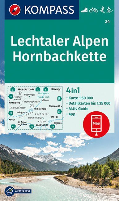 Lechtaler Alpen, Hornbachkette 1:50 000