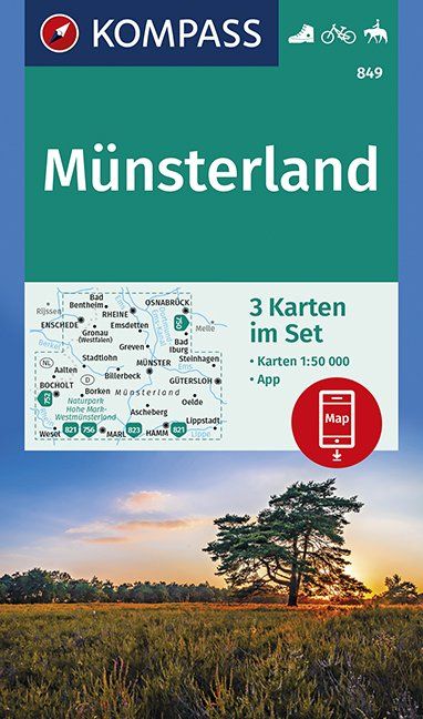 KOMPASS Wanderkarte Münsterland 1:50 000