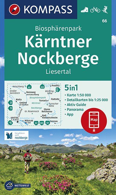 Biosphärenpark Kärntner Nockberge, Liesertal 1:50 000