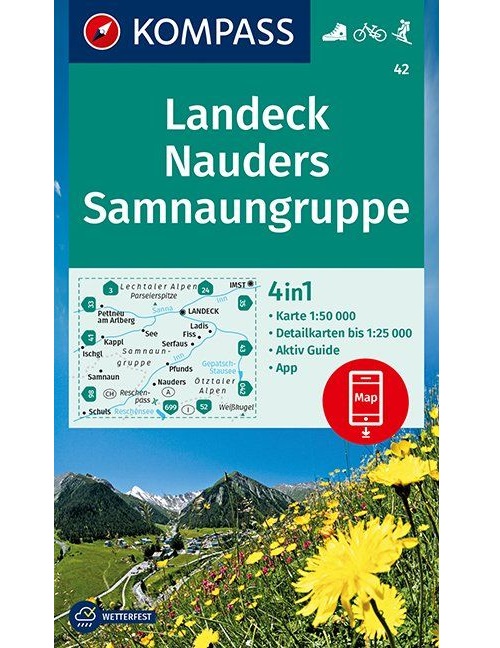 Landeck, Nauders, Samnaungruppe 1:50 000
