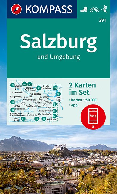 KOMPASS Wanderkarte Salzburg und Umgebung 1:50 000