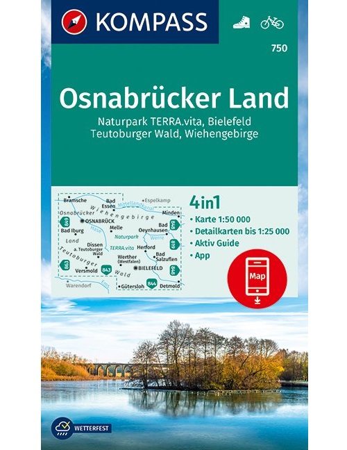 KOMPASS Wanderkarte Osnabrücker Land 1 : 50 000