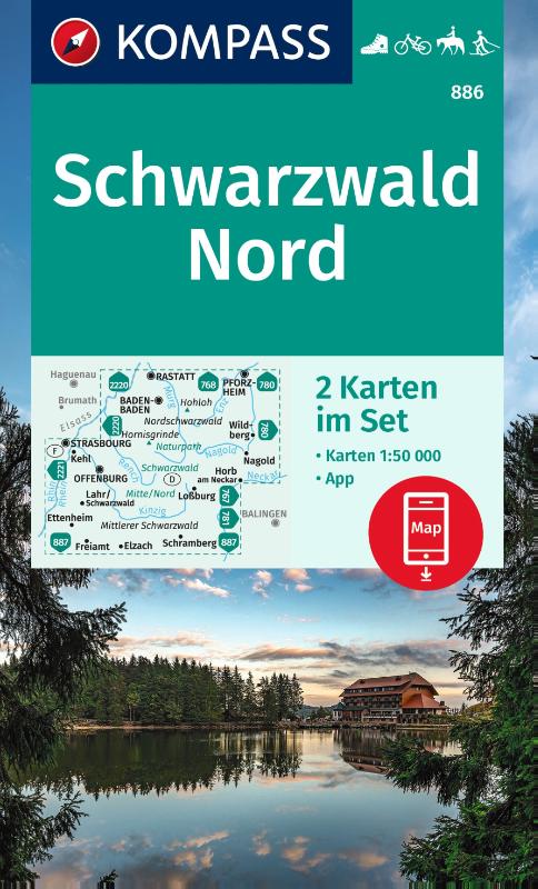 Kompass WK886 Schwarzwald Nord, Zwarte Woud Noord