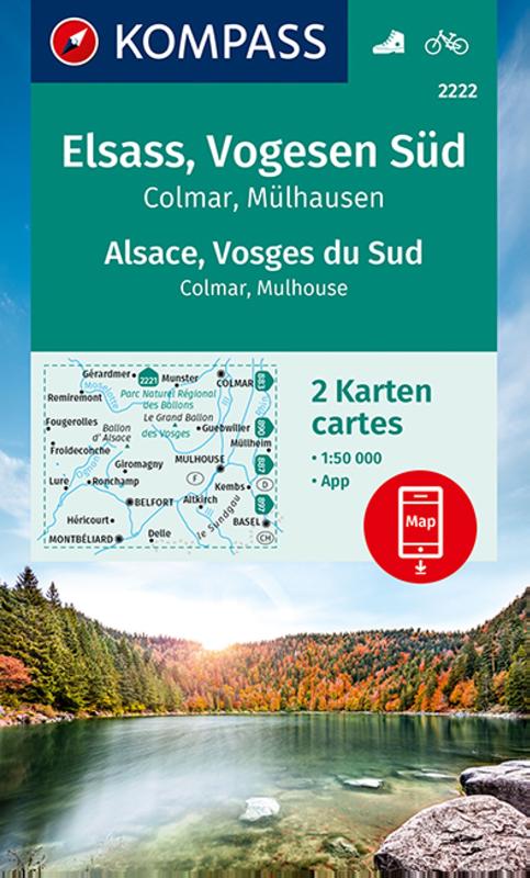 Kompass WK2222 Elsass, Vogesen Süd, Elzas, Vogezen Zuid