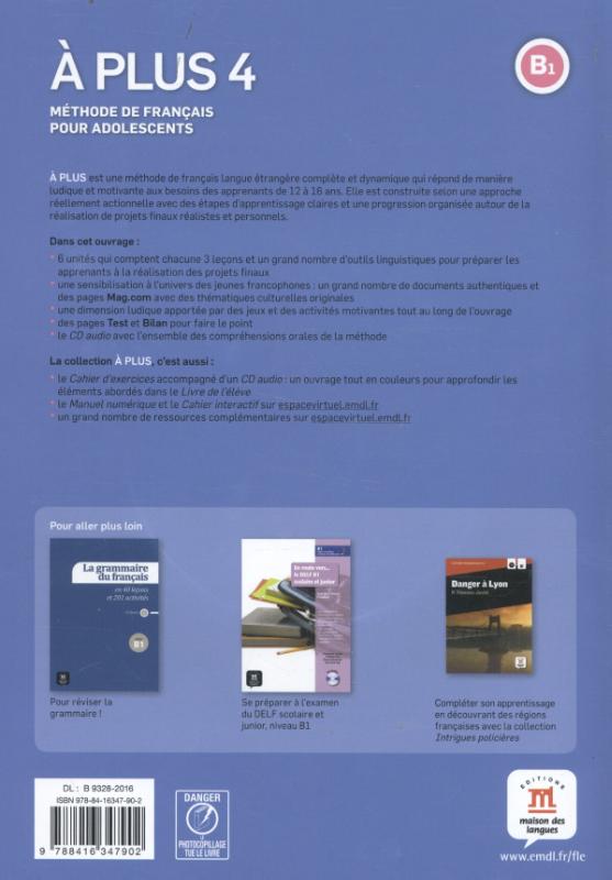 plus 4 - Livre de l'eleve + audio CD. B1 