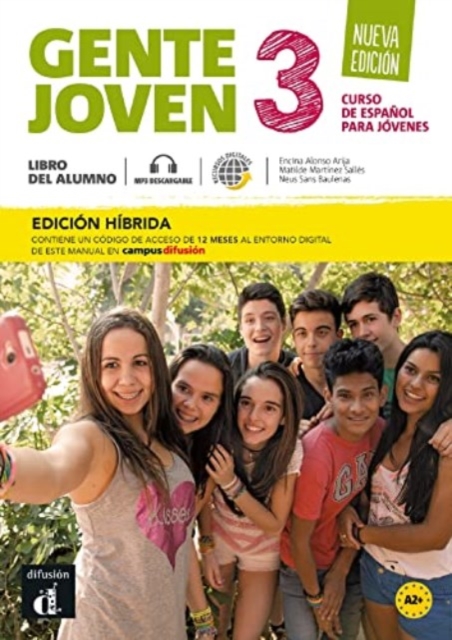 Gente joven 3 - Ed. hibrida - Libro del alumno + audio MP3. Nueva edicion. A2 