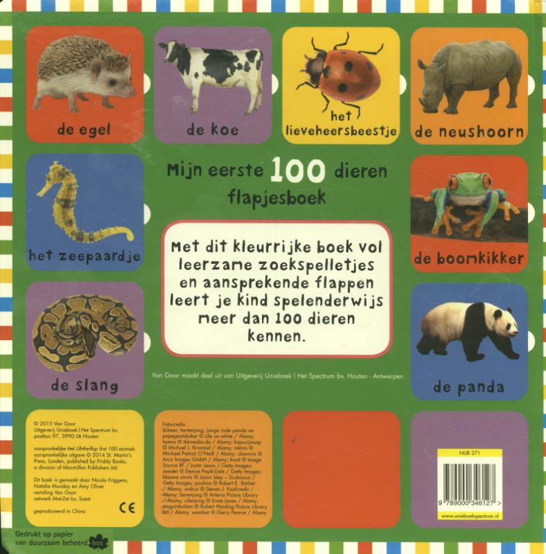 image for Mijn eerste 100 dieren flapjesboek