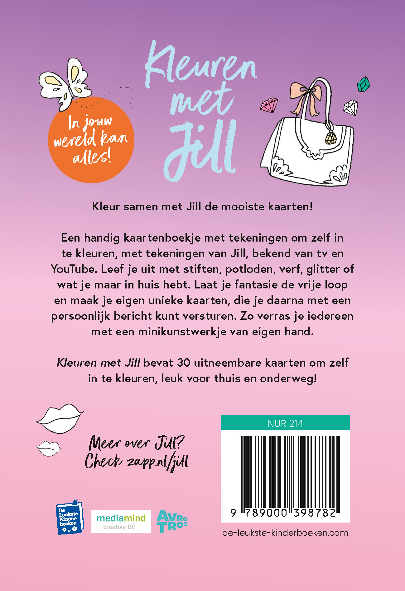 Kleuren met Jill 30 unieke kaarten om in te kleuren en te versturen