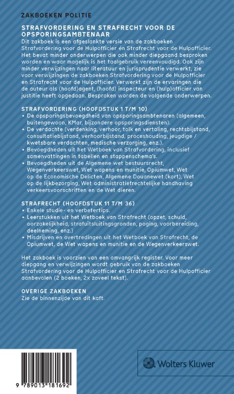 image for Zakboek Strafvordering en Strafrecht voor de Opsporingsambtenaar 2026