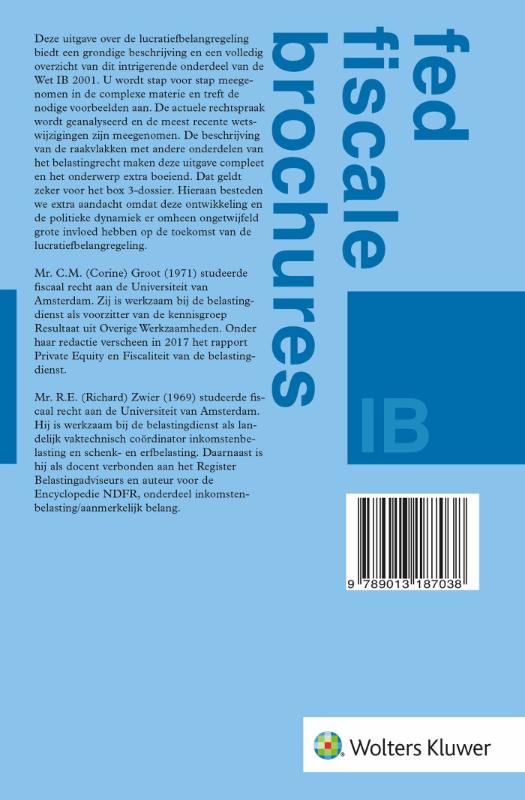 image for Lucratief belang in de Wet IB 2001