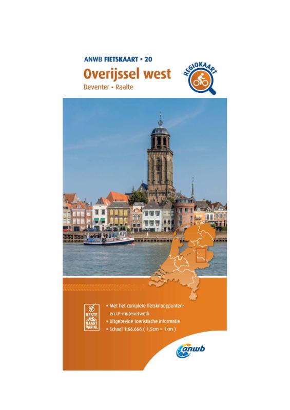 Fietskaart Overijssel west 1:66.666