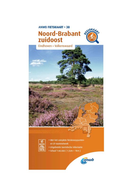 Fietskaart Noord-Brabant zuidoost 1:66.666