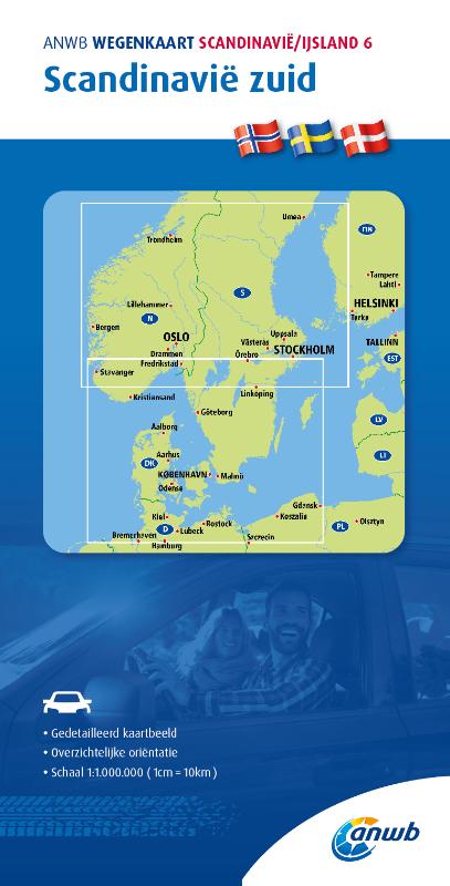 ANWB*Wegenkaart Scandinavië/IJsland 6. Scandinavië-Zuid