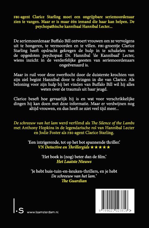 image for De schreeuw van het lam/Silence of the Lambs
