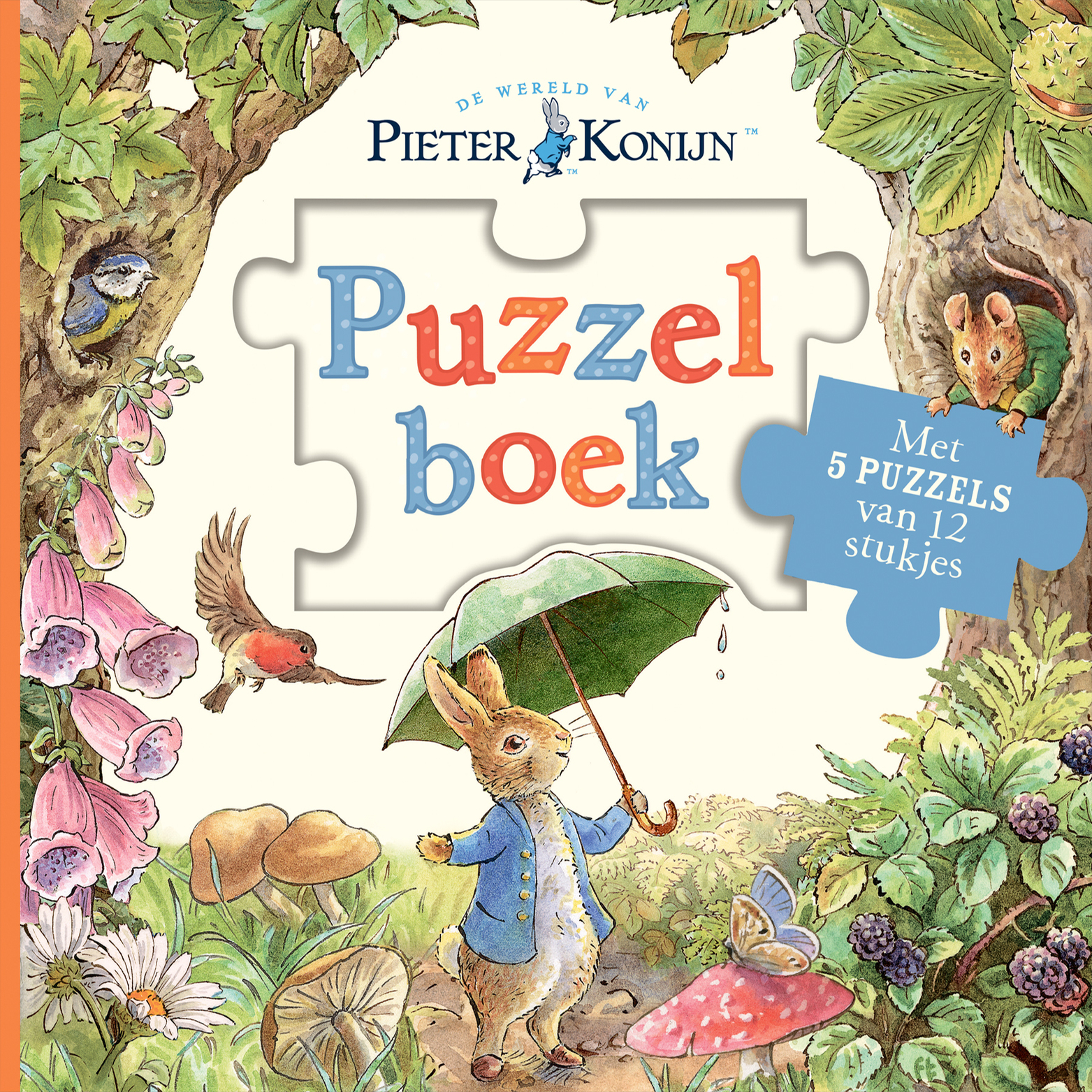 Pieter Konijn - Puzzelboek Met 5 puzzels van 12 stukjes