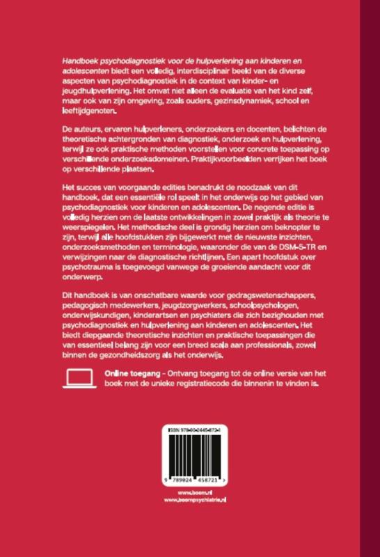 image for Handboek psychodiagnostiek voor de hulpverlening aan kinderen en adolescenten