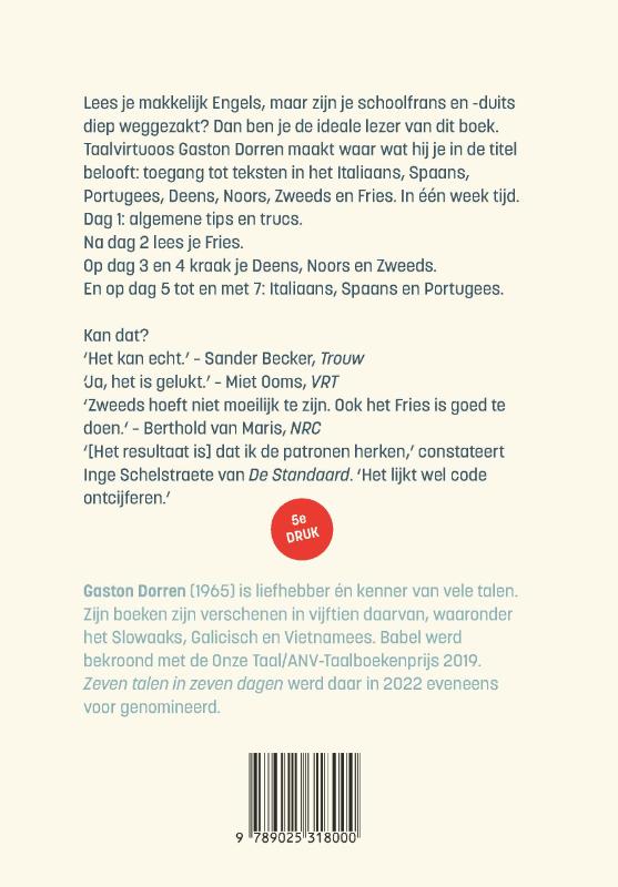 image for Zeven talen in zeven dagen