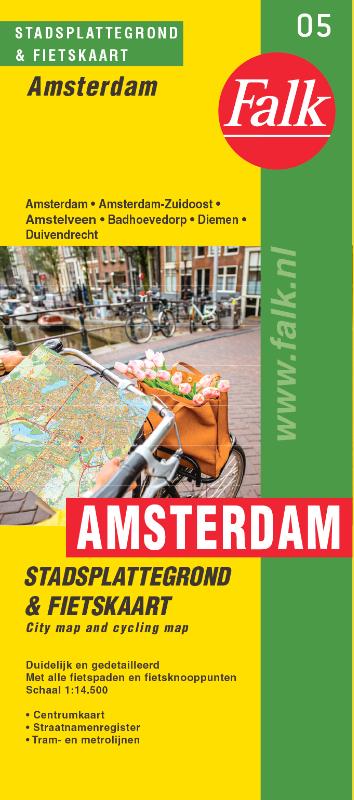 Falk stadsplattegrond & fietskaart Amsterdam