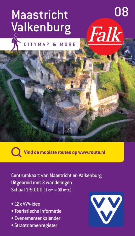 Falk/VVV city map & more 08 Maastricht en Valkenburg 1e druk recente uitgave