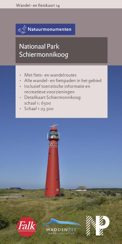 Falk Natuurmonumenten wandel- en fietskaart 14 Nationaal Park Schiermonnikoog 2015-2017, 2e druk